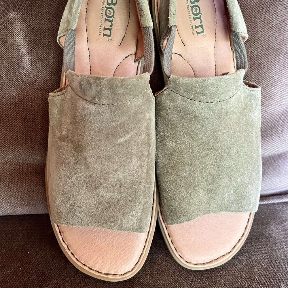 Born Ladies sandals Green Suede